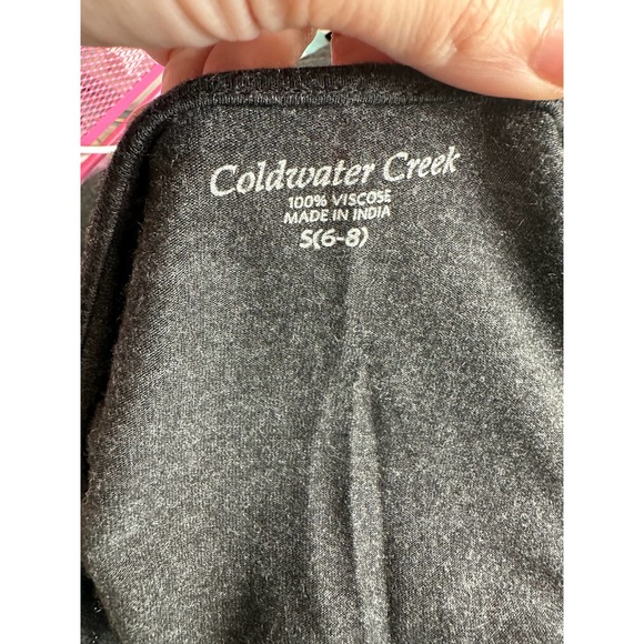 Coldwater Creek gray embellished 3/4 sleeves casual top size Small - Picture 5 of 10